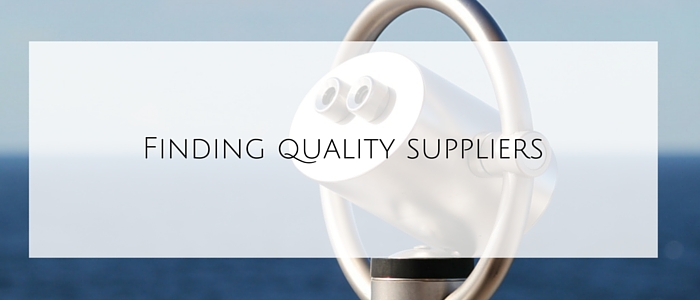 Finding quality suppliers
