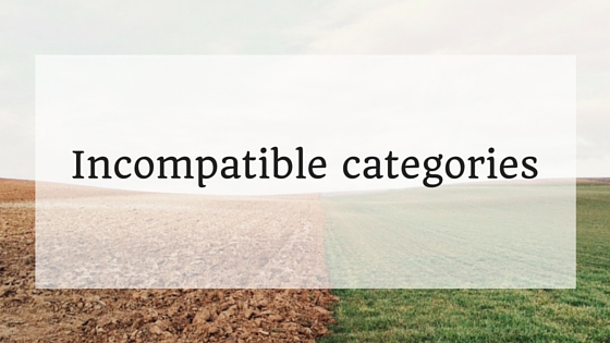 incompatible categories 
