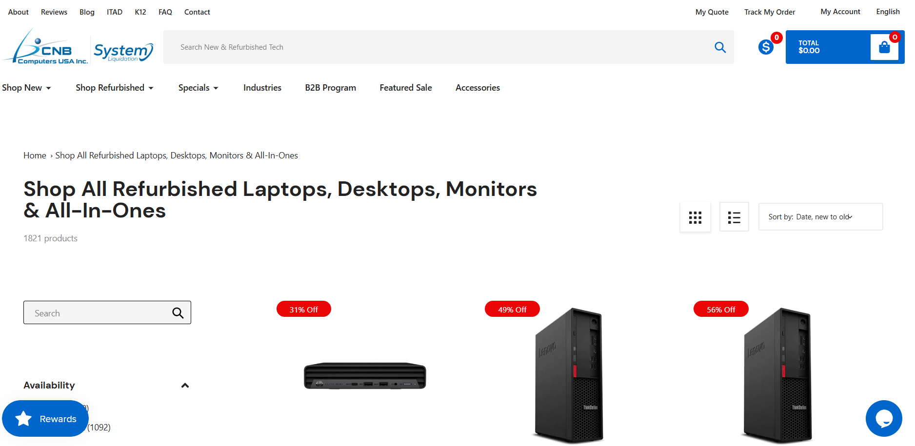 System Liquidation Refurbished Laptops, Desktops, Monitors