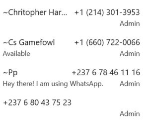Admin from Cameroon?