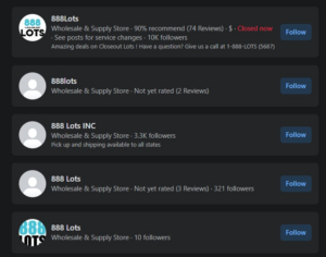 888Lots has several pages that try to impersonate.