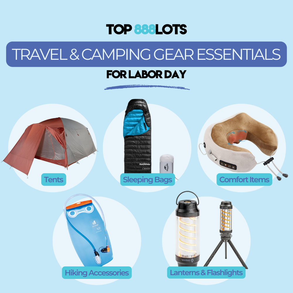 Essential Travel and Camping gear on 888 Lots